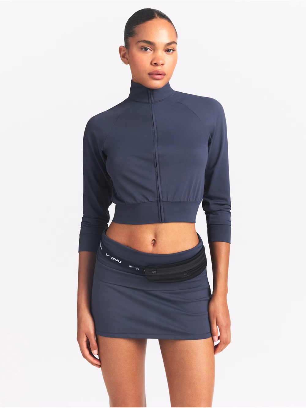 nikeSKIMS AIRY CROPPED TRACK JACKET and FOLDOVER SKORT